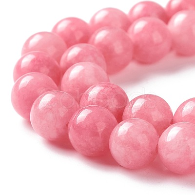 Dyed Natural White Jade Imitation Beads Strands G-I299-F-8mm-1