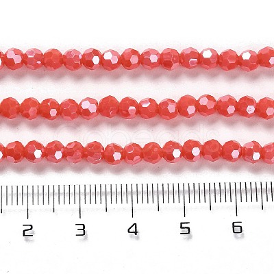 Electroplate Opaque Glass Beads Strands EGLA-A035-P4mm-A03-1