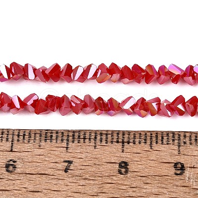 Electroplate Opaque Glass Beads Strands LS-EGLA-Q139-01A-C10-1