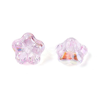 Electroplate Transparent Glass Beads Strands EGLA-N055-03A-09-1