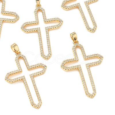 SHEGRACE Brass Micro Pave Cubic Zirconia Pendants XGRQ3D588-484G-1