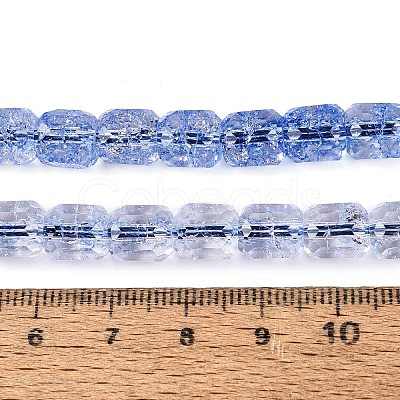 Transparent Crackle Glass Beads Strands GLAA-Q108-04A-02-1