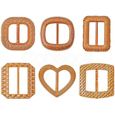6Pcs 6 Styles Plastic Buckles DIY-GF0013-13-1