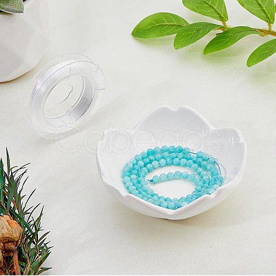 DIY Natural Amazonite Round Beaded Stretch Bracelet Making Kit G-FI0001-13-1