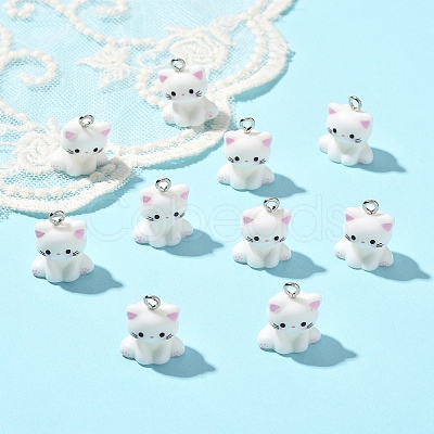 10Pcs Opaque Resin Pendants RESI-YW0004-51-1
