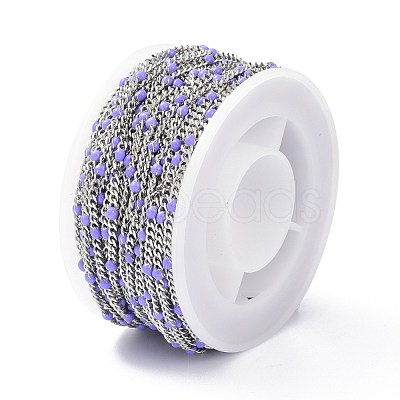 304 Stainless Steel Enamel Curb Chains CHS-P013-01P-06-1