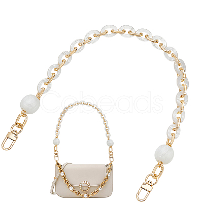 1Pc Resin Oval Link Purse Chains with Alloy Clasps FIND-PH0028-19B-1