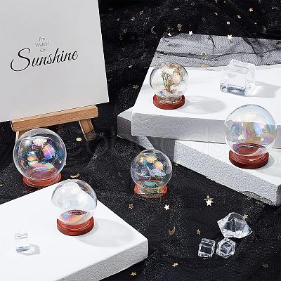 SUPERFINDINGS 8 Sets 2 Style Glass Dome Cover ODIS-FH0001-12-1