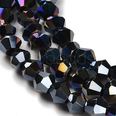 Transparent Electroplate Glass Beads Strands LS-GLAA-F029-4mm-A02-1