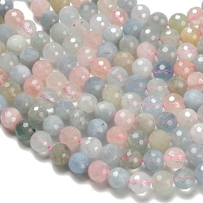 Natural Morganite Beads Strands G-H329-F01-8mm-1