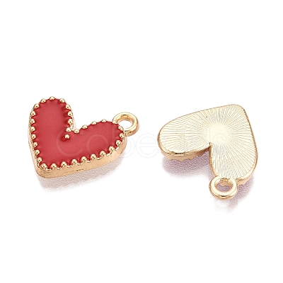 Rack Plating Alloy Enamel Charms ENAM-N056-343G-C-1