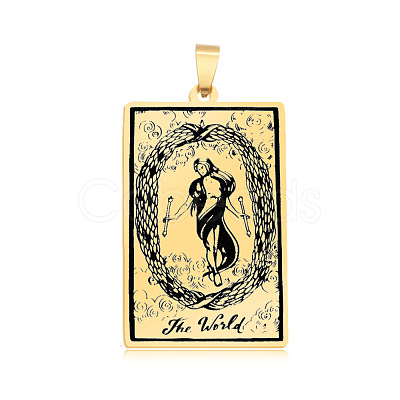 201 Stainless Steel Pendants STAS-S105-LA460-4-1