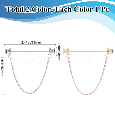 Zinc Alloy Hanging Chain Brooches FIND-GF0006-87C-1