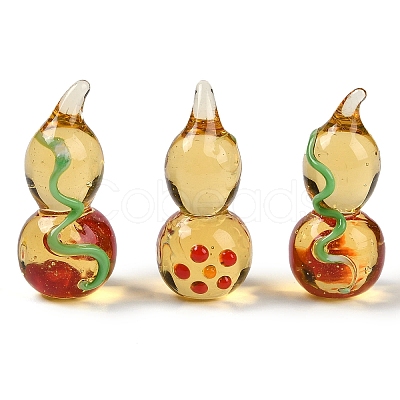 Handmade Lampwork Gourd Figurines LAMP-G161-01-1