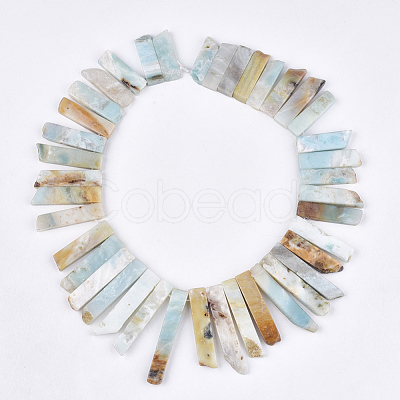 Natural Flower Amazonite Beads Strands G-S355-18-1