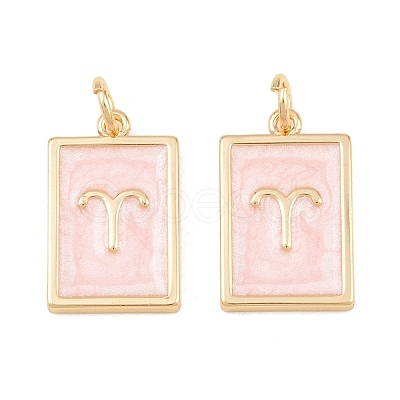 Brass Enamel Pendants KK-CBA62C2-01E-1
