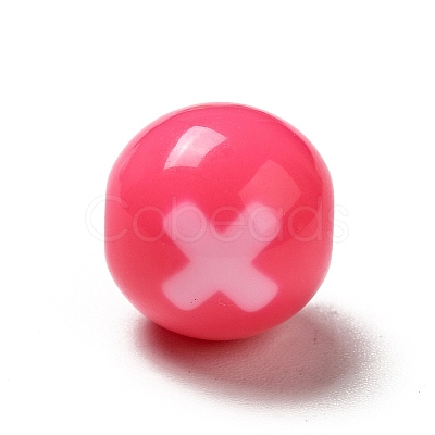 Two Tone Opaque Acrylic Beads SACR-K003-02A-1