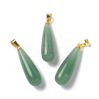 Natural Green AventurineTeardrop Pendants X-G-Q005-03G-06-1