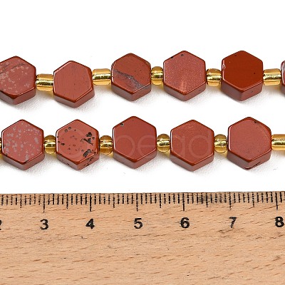 Natural Red Jasper Beads Strands G-F833-B15-01-1
