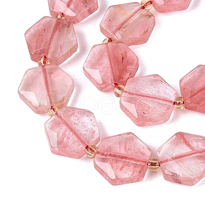 Cherry Quartz Glass Beads Strands G-N368-01A-21-1