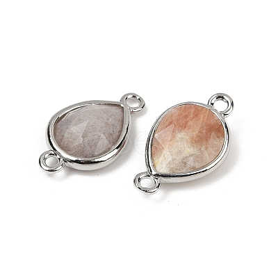 Natural Mixed Gemstone Faceted Connector Charms G-L514-048G-1