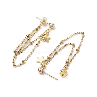 Golden 304 Stainless Steel Stud Earrings EJEW-JE05733-01-1