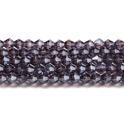 Transparent Electroplate Glass Beads Strands EGLA-A039-T3mm-A04-1
