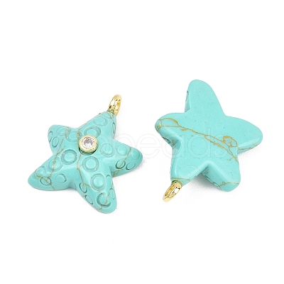 Dyed Synthetic Turquoise Pendants G-H353-01G-01-1