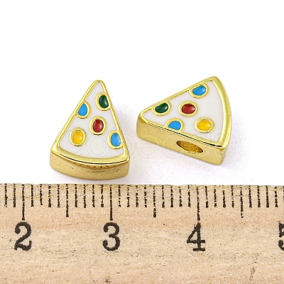 Rack Plating Brass Enamel Beads KK-A200-05G-1