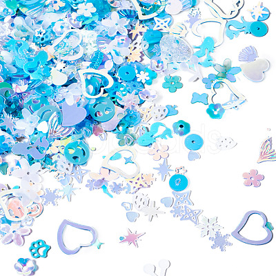 100G Plastic Sequins Beads PVC-TA0001-04B-1