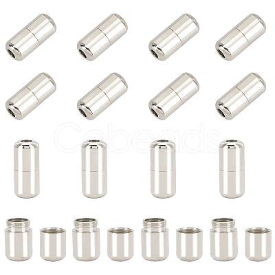 Brass Capsule Lace Lock Buckles KK-PH0001-29P-WH-1