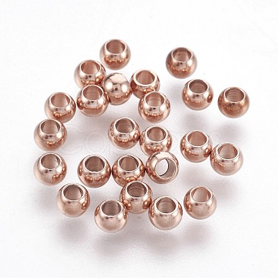 201 Stainless Steel Beads STAS-P221-26RG-1