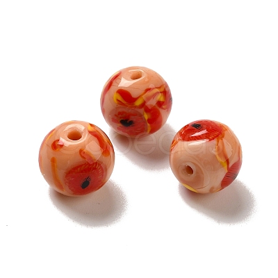Handmade Lampwork Beads Strands LAMP-G162-08A-07-1