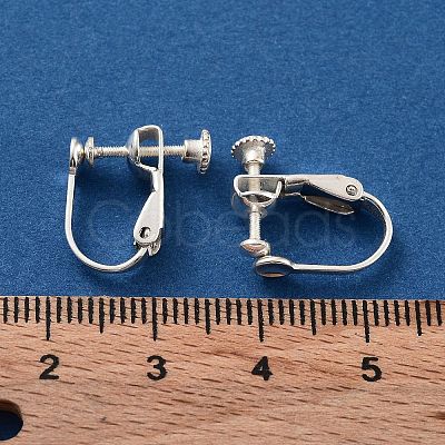 925 Sterling Silver Clip-on Earring Findings STER-M117-02S-1