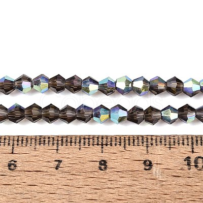 AB Color Plated Transparent Glass Beads Strands GLAA-G127-01-02U-1