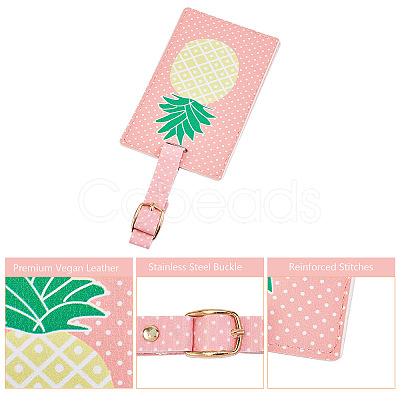 PU Leather Luggage Bag Tags AJEW-GF0001-71A-1
