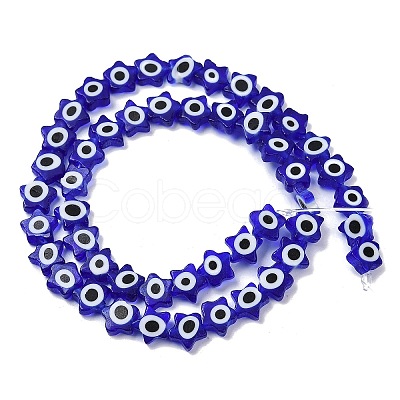 Handmade Evil Eye Lampwork Beads Strands LAMP-G166-02E-1