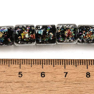 Handmade Dichroic Foil Glass Beads Strands DICH-U001-09G-1