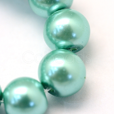 Baking Paint Glass Pearl Round Bead Strands HY-Q003-10mm-32-1