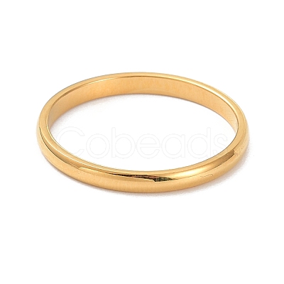 2mm Polished Plain Dome Finger Ring for Girl Women RJEW-C012-05A-G-1