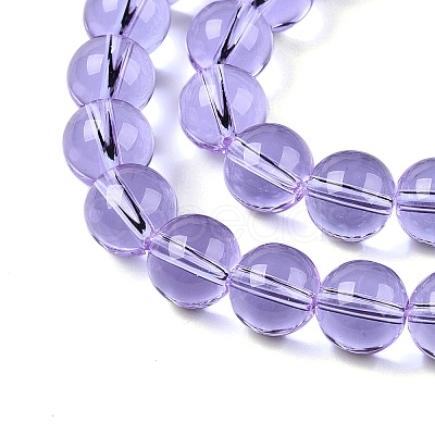 Transparent Glass Beads Strands GLAA-T032-T10mm-01-1