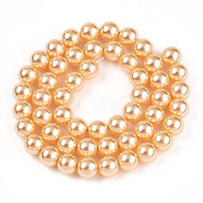 Glass Pearl Beads Strands HY-G002-01D-10-1