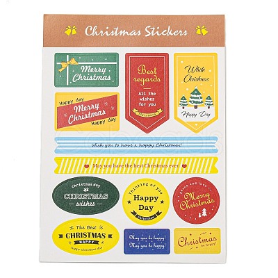 Christmas Theme Paper Sticker AJEW-Q151-02A-1