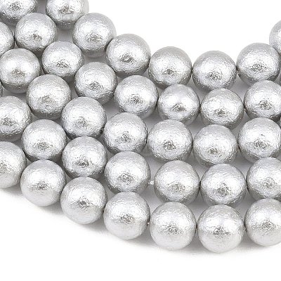 Wrinkle Textured Shell Pearl Beads Strands BSHE-E016-10mm-08-1