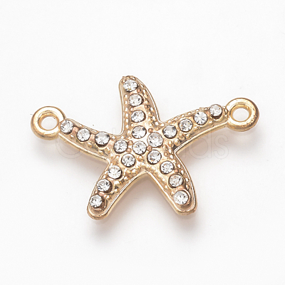 Alloy Rhinestone Links connectors X-ALRI-T004-64LG-1