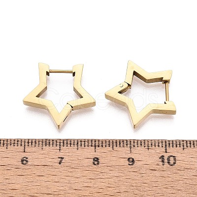 304 Stainless Steel Hoop Earrings STAS-T074-33G-1