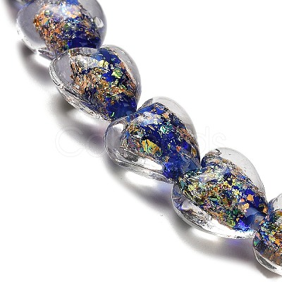 Handmade Dichroic Foil Glass Beads Strands DICH-U001-03J-1