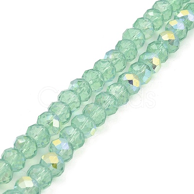 Baking Paint Transparent Glass Beads Strands DGLA-A034-J8mm-B-1