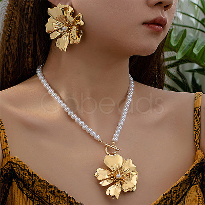 Flower Alloy Jewelry Set FS-WG3A48D-01-1
