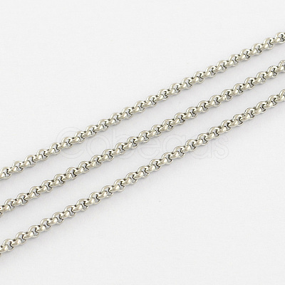 Tarnish Resistant Unwelded 304 Stainless Steel Rolo Chains CHS-R006-3mm-04-1